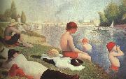 Georges Seurat Bathing at Asniers oil